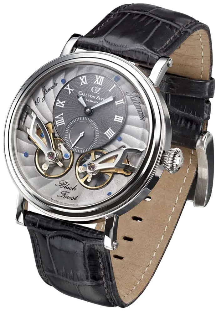 Carl von Zeyten Black Forest CVZ0017SGY Herrenuhr • Doppel-Unruh • Skelettiert