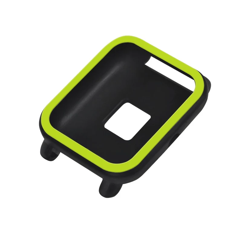 Huami Amazfit Bip / Bip Lite Protective Edge Case Dual Color Silicone Watch Cover - Black+Orange