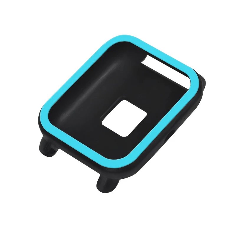 Huami Amazfit Bip / Bip Lite Protective Edge Case Dual Color Silicone Watch Cover - Black+Orange