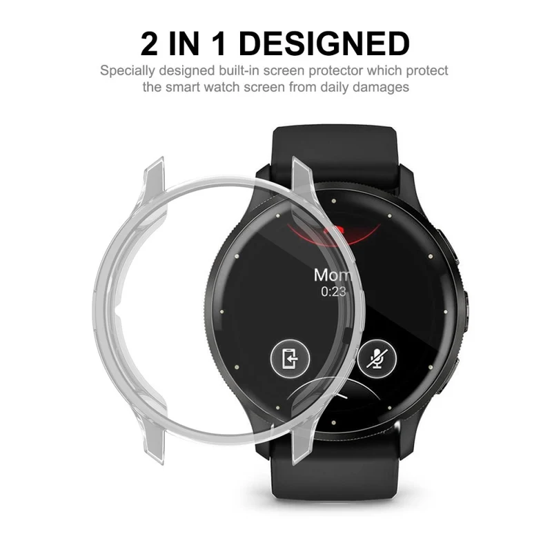 ENKAY HAT PRINCE Garmin Venu 3S Transparent Flexible Cover Fingerprint Free Watch Case