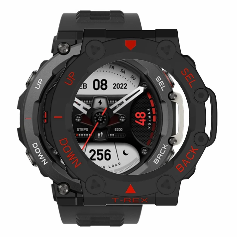 Huami Amazfit T-Rex 2 Watch Case Cover Quick Release Hard Watch Protective Case - Black / White