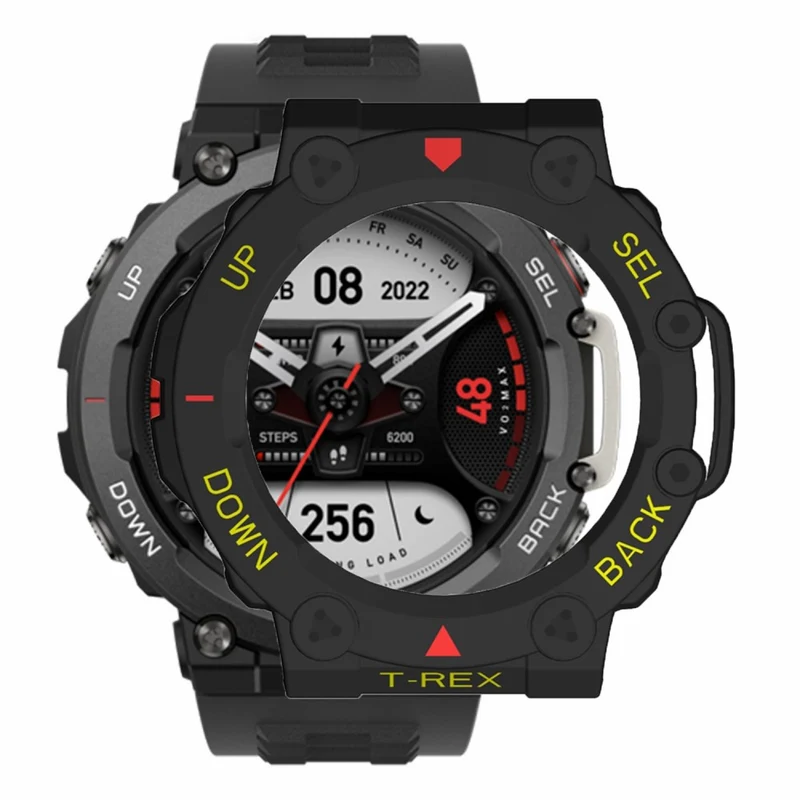 Huami Amazfit T-Rex 2 Watch Case Cover Quick Release Hard Watch Protective Case - Black / White