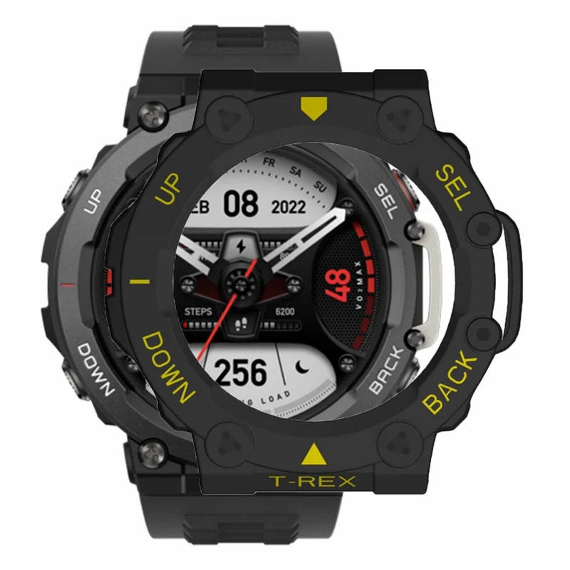 Huami Amazfit T-Rex 2 Watch Case Cover Quick Release Hard Watch Protective Case - Black / White