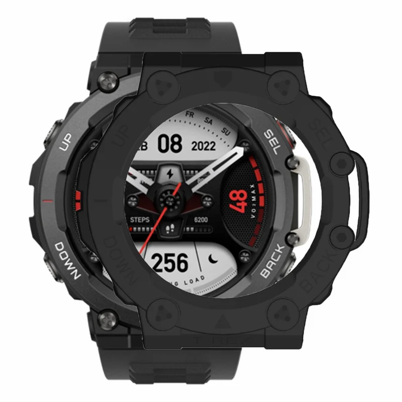 Huami Amazfit T-Rex 2 Watch Case Cover Quick Release Hard Watch Protective Case - Black / White