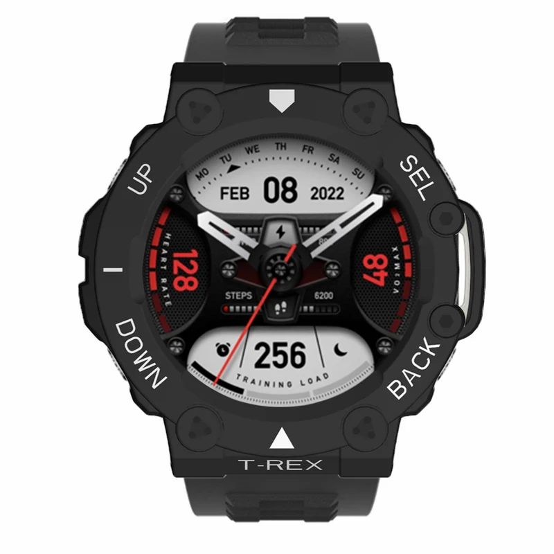 Huami Amazfit T-Rex 2 Watch Case Cover Quick Release Hard Watch Protective Case - Black / White