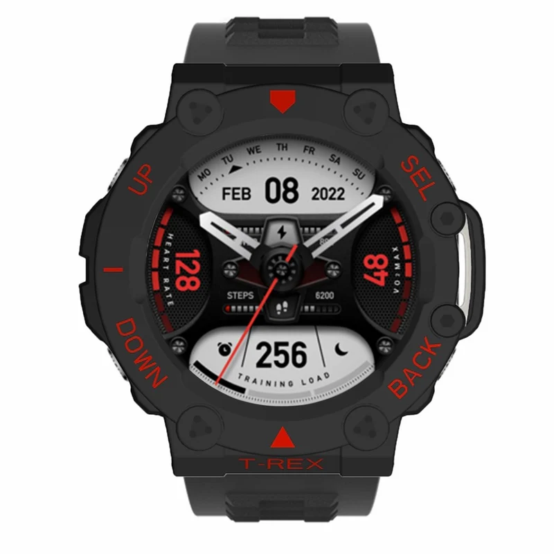 Huami Amazfit T-Rex 2 Watch Case Cover Quick Release Hard Watch Protective Case - Black / White