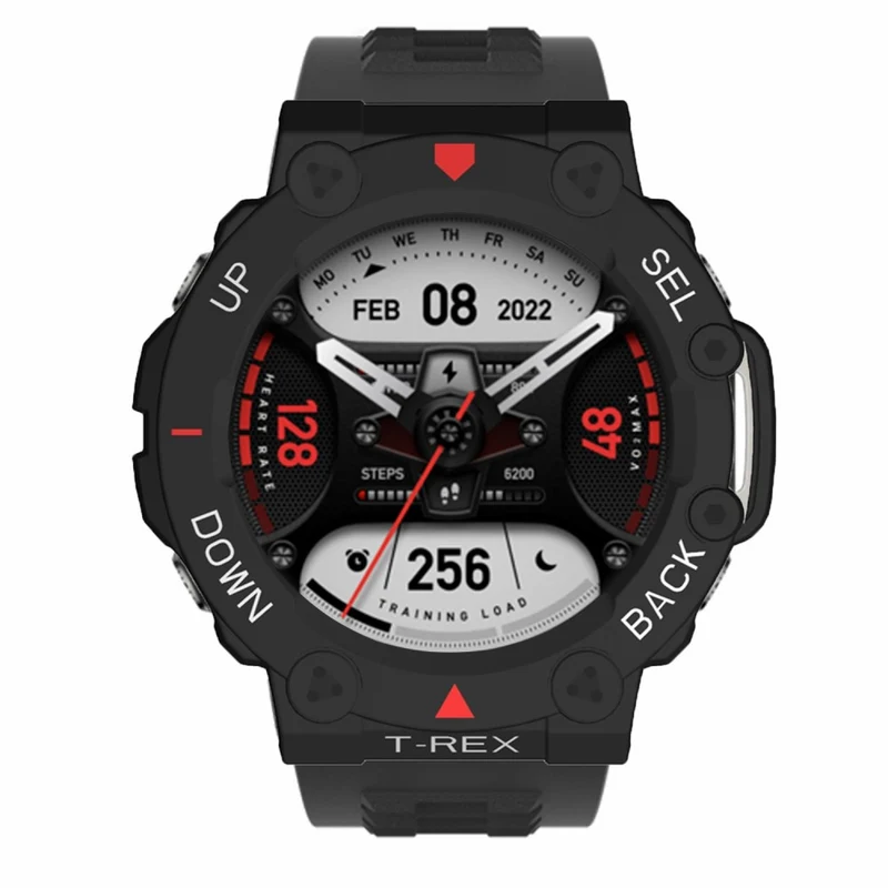 Huami Amazfit T-Rex 2 Watch Case Cover Quick Release Hard Watch Protective Case - Black / White