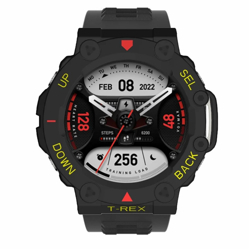 Huami Amazfit T-Rex 2 Watch Case Cover Quick Release Hard Watch Protective Case - Black / White