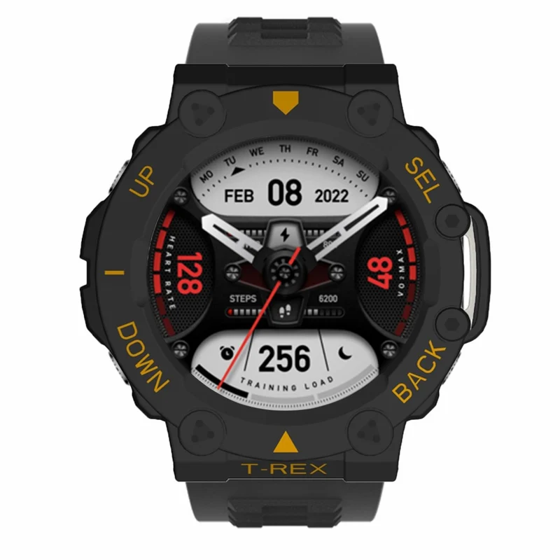Huami Amazfit T-Rex 2 Watch Case Cover Quick Release Hard Watch Protective Case - Black / White