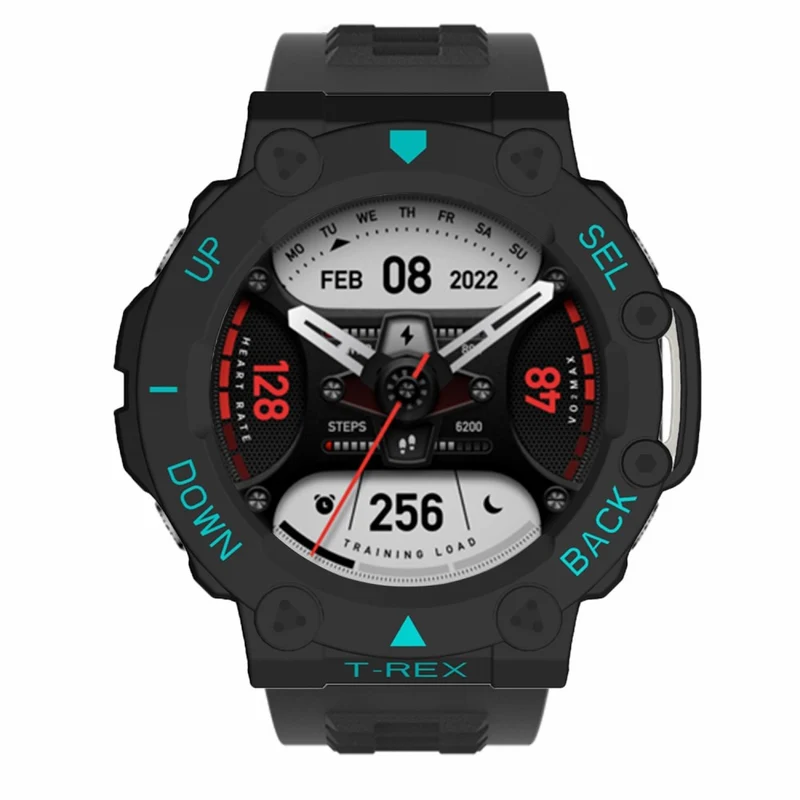 Huami Amazfit T-Rex 2 Watch Case Cover Quick Release Hard Watch Protective Case - Black / White