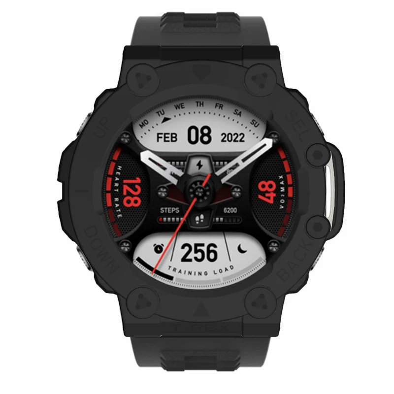 Huami Amazfit T-Rex 2 Watch Case Cover Quick Release Hard Watch Protective Case - Black / White