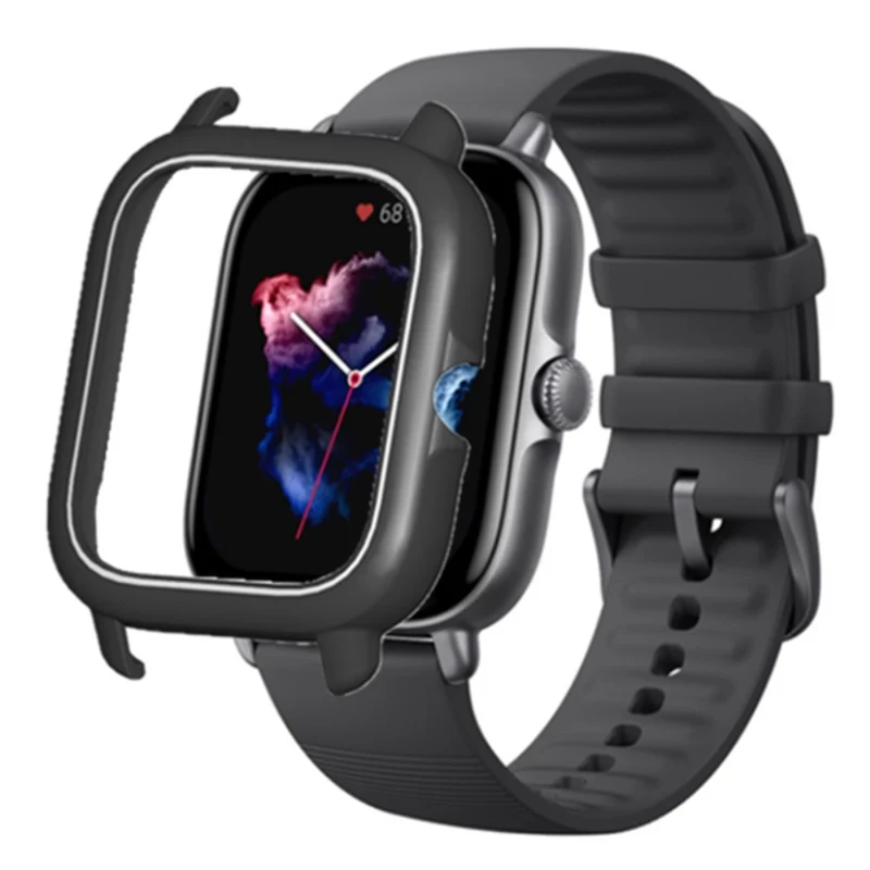 Huami Amazfit GTS3 Protective Cover Frame Hard Hollow Watch Case - Black+White