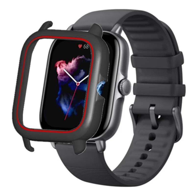 Huami Amazfit GTS3 Protective Cover Frame Hard Hollow Watch Case - Black+White