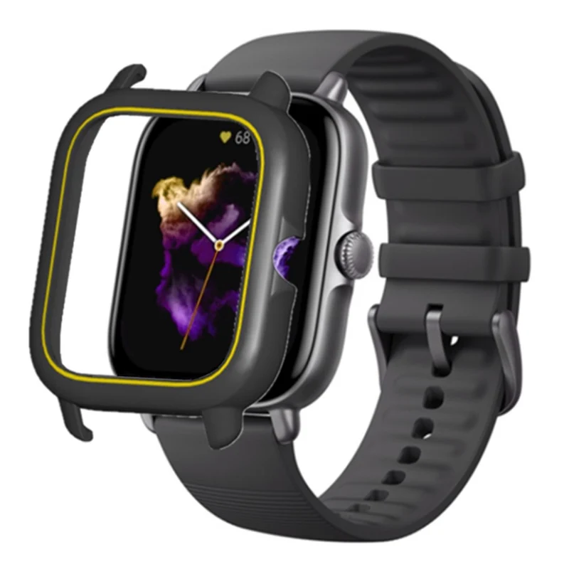 Huami Amazfit GTS3 Protective Cover Frame Hard Hollow Watch Case - Black+White