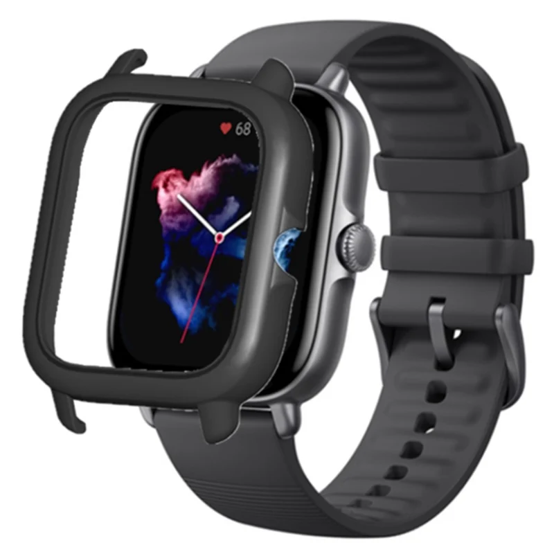 Huami Amazfit GTS3 Protective Cover Frame Hard Hollow Watch Case - Black+White