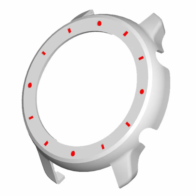 Huami Amazfit GTR 47mm Bump Resistant Bump Resistant Watch Case Dual Color Design Protective Frame - White+Red