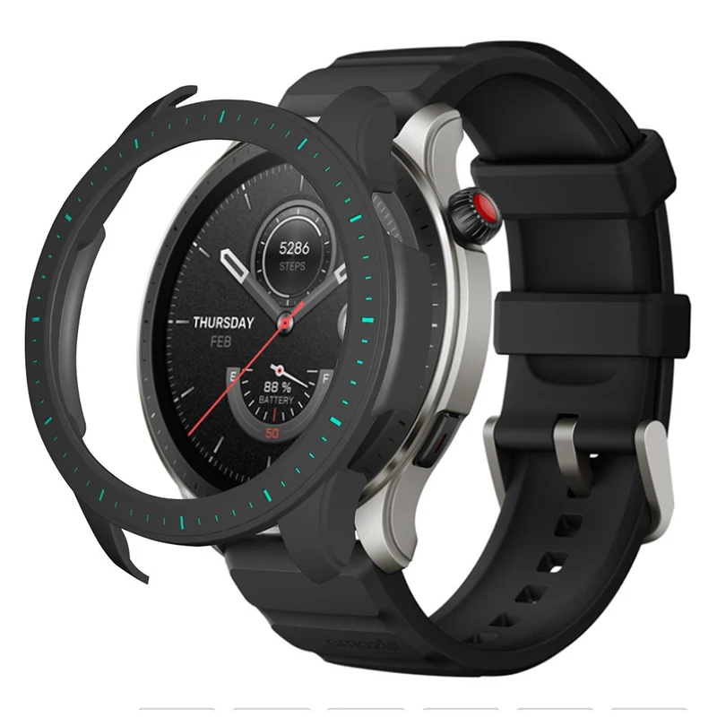 Huami Amazfti GTR 4 Bumper Frame Cover Hard Protective Watch Case - Midnight Green