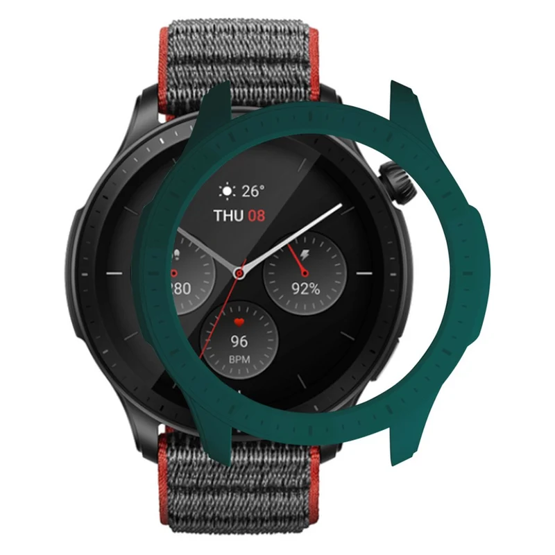 Huami Amazfti GTR 4 Bumper Frame Cover Hard Protective Watch Case - Midnight Green