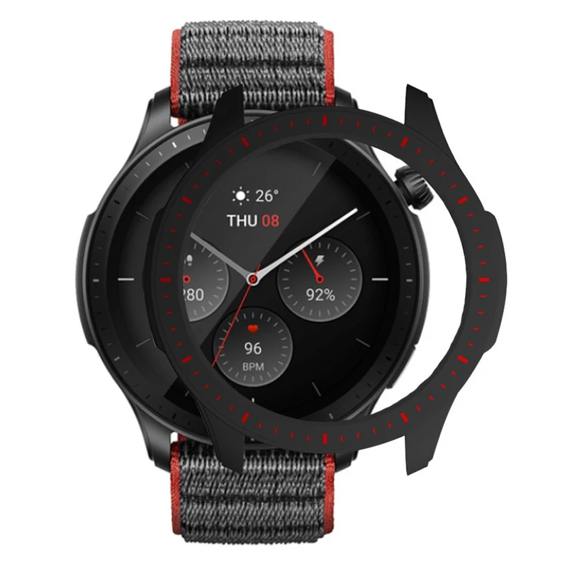 Huami Amazfti GTR 4 Bumper Frame Cover Hard Protective Watch Case - Midnight Green