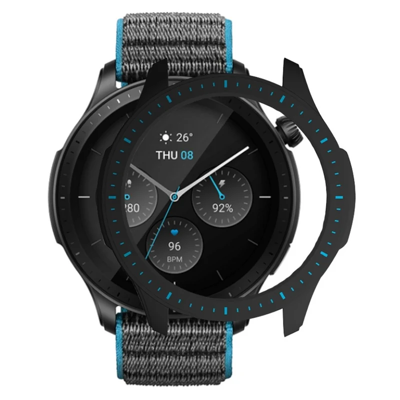 Huami Amazfti GTR 4 Bumper Frame Cover Hard Protective Watch Case - Midnight Green