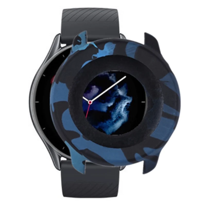 Huami Amazfit GTR 3 / GTR 3 Pro / GTR 47mm Silicone Bumper Frame Hollowed Cover - Grey Camouflage