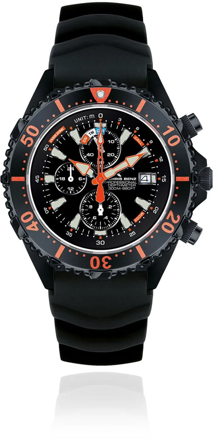 Chris Benz Depthmeter Chronograph 300M CB-C300X-RS-KBS Herrenuhr • 300m wasserdicht • Saphirglas