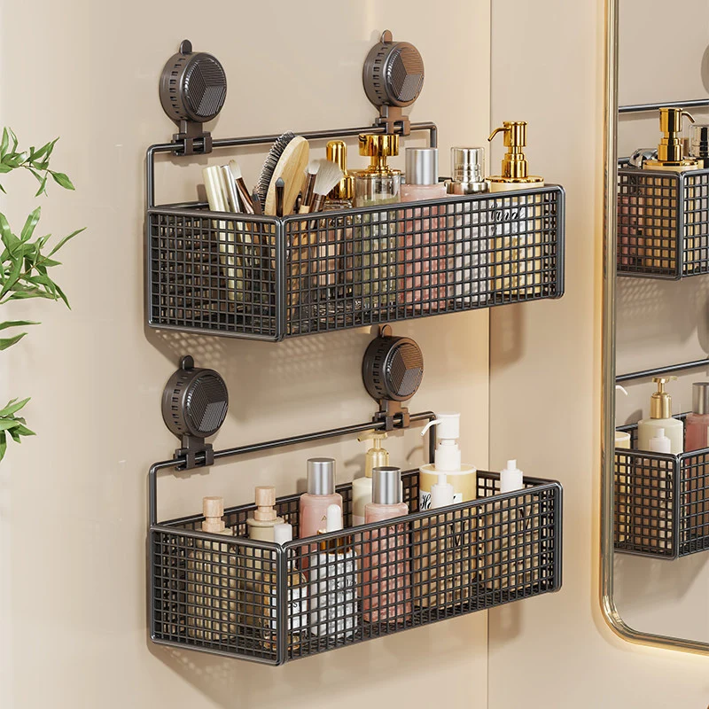 Saug-Montage Vertikales Mesh Kosmetik- & Toiletten-Organizer