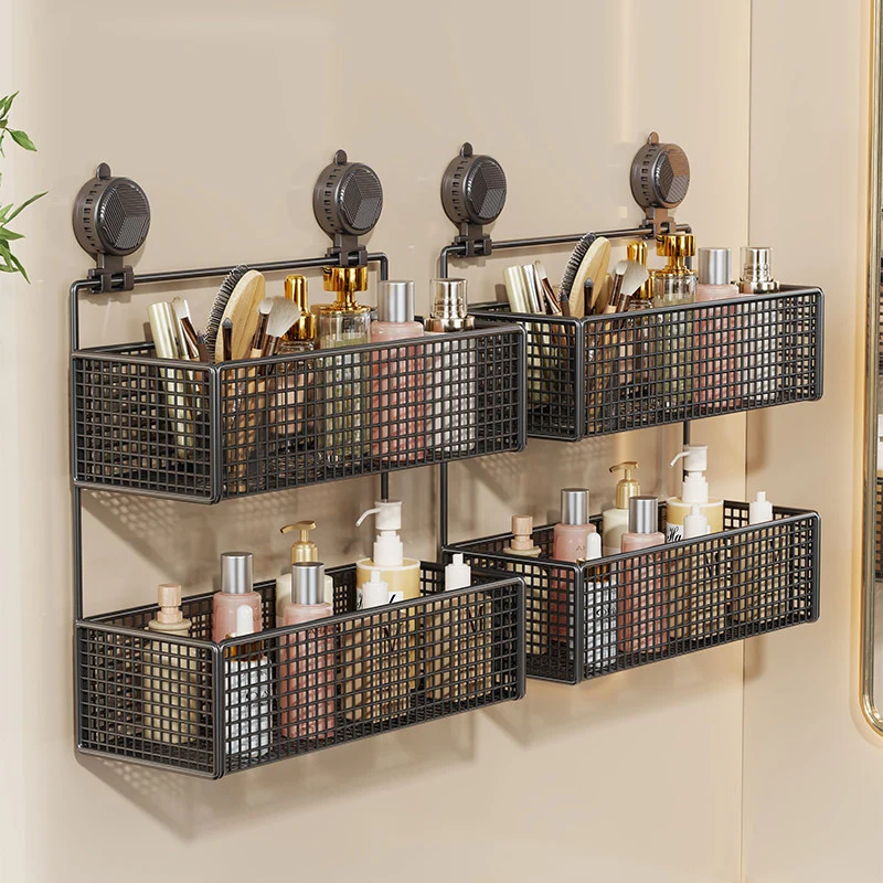 Saug-Montage Vertikales Mesh Kosmetik- & Toiletten-Organizer