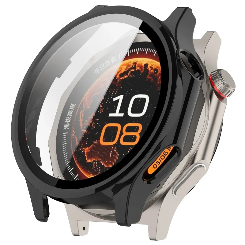 OnePlus Watch 4 (47mm) Hardcase mit Glas (Schwarz)