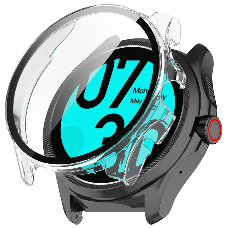TicWatch Pro 5 Hard Flexible Watch Case with Built-in Tempered Glass Screen Protector