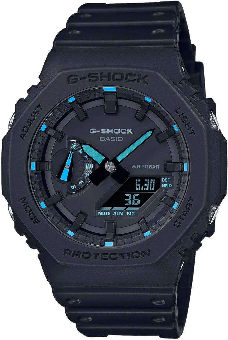 Casio G-Shock GA-2100-1A2ER Herrenuhr • Extreme Stoßfestigkeit • 20 Bar Wasserdichtigkeit