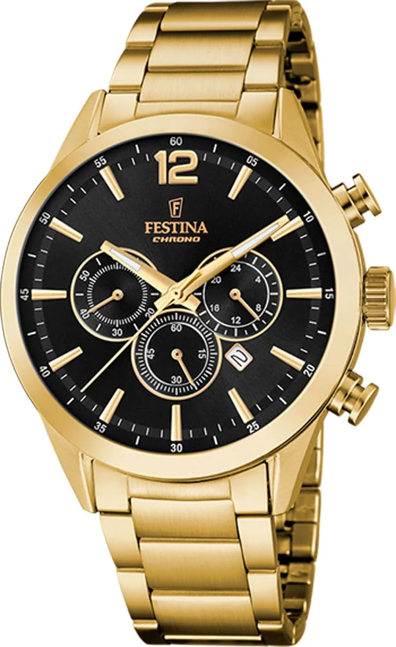 Festina Timeless Chronograph F20633/3 Herrenuhr • Edelstahl