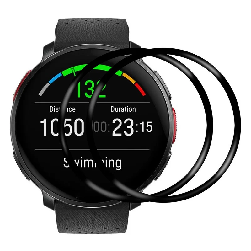 2Pcs / Pack For Polar Vantage V3 Plastic Screen Protector High Transparency Watch Screen Film