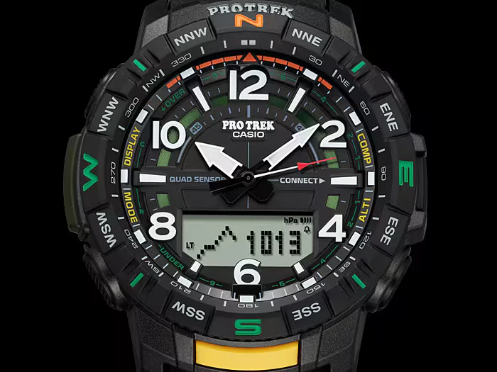 Casio Pro Trek PRT-B50-1ER Herrenuhr • Smarte Bluetooth® Funktionen • Quad-Sensor