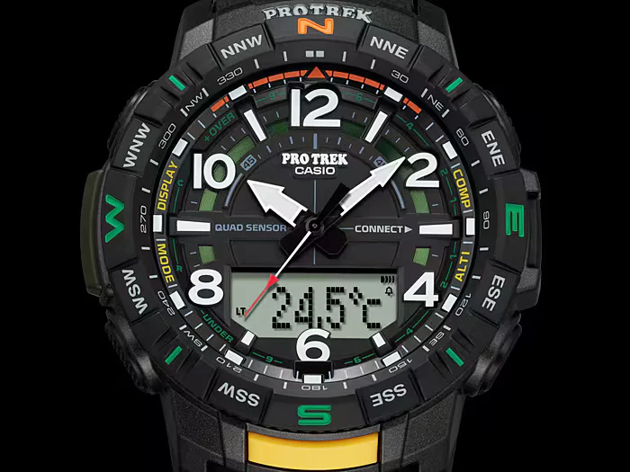 Casio Pro Trek PRT-B50-1ER Herrenuhr • Smarte Bluetooth® Funktionen • Quad-Sensor