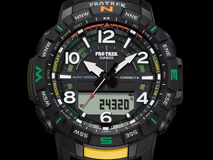 Casio Pro Trek PRT-B50-1ER Herrenuhr • Smarte Bluetooth® Funktionen • Quad-Sensor