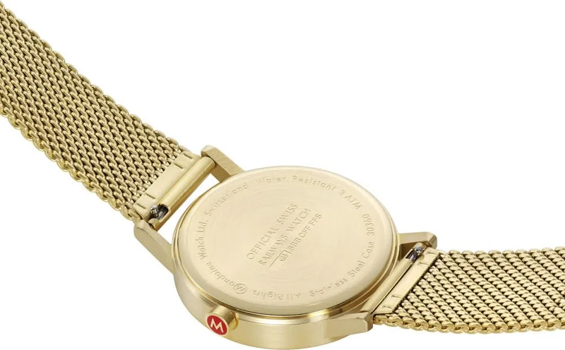 Mondaine Classic A660.30360.60.SBM Herrenuhr • Bauhaus • Gold