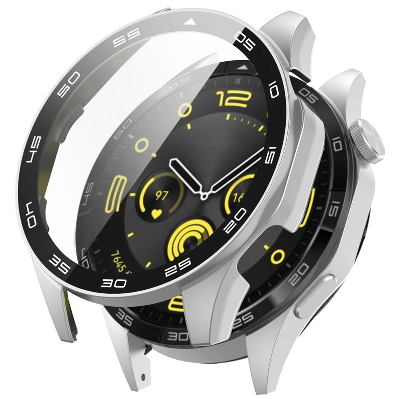 Huawei Watch GT 4 46mm Watch Case Tempered Glass Screen Protector Frame Cover with Dial Plate