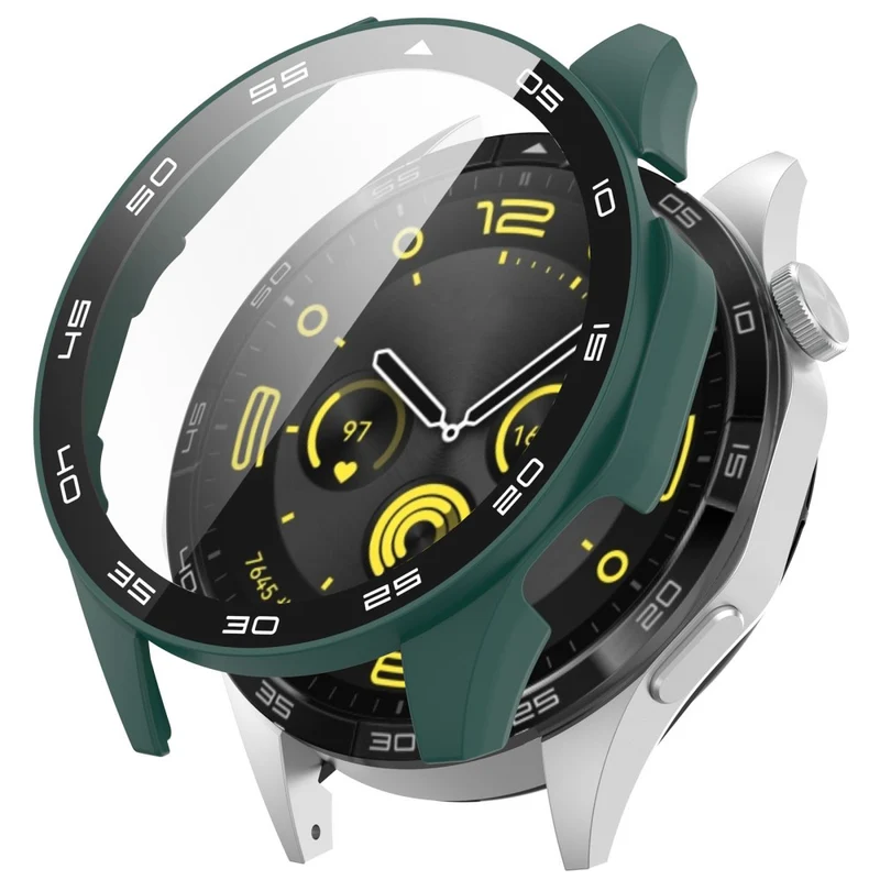 Huawei Watch GT 4 46mm Watch Case Tempered Glass Screen Protector Frame Cover with Dial Plate