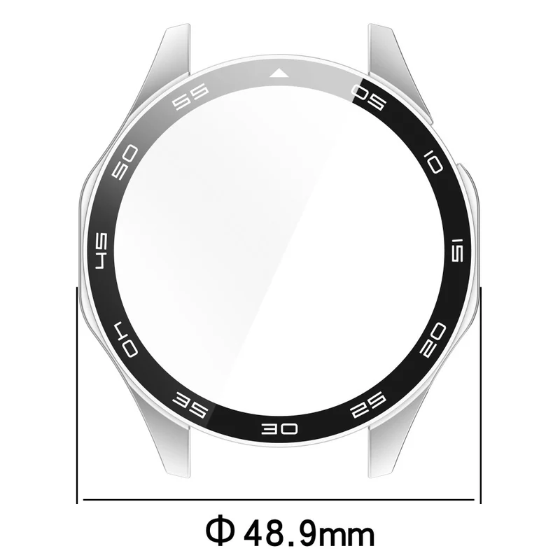 Huawei Watch GT 4 46mm Watch Case Tempered Glass Screen Protector Frame Cover with Dial Plate