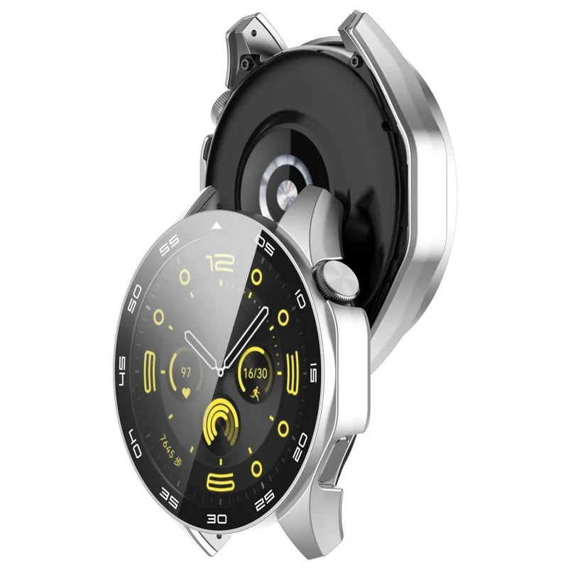 Huawei Watch GT 4 46mm Watch Case Tempered Glass Screen Protector Frame Cover with Dial Plate