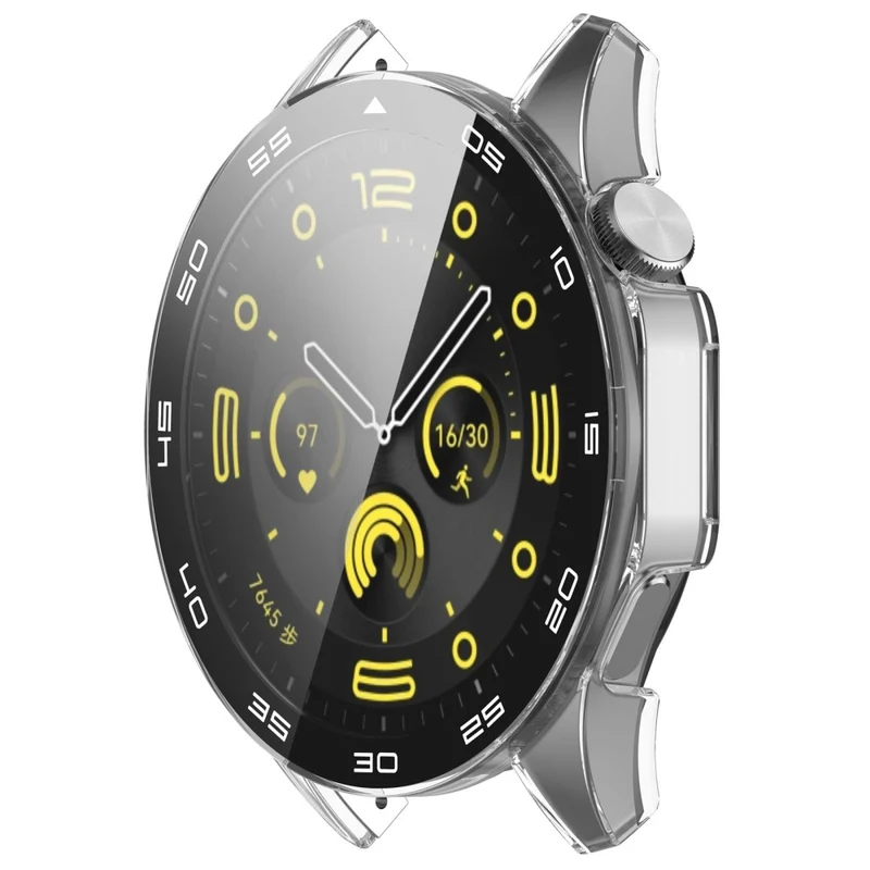 Huawei Watch GT 4 46mm Watch Case Tempered Glass Screen Protector Frame Cover with Dial Plate