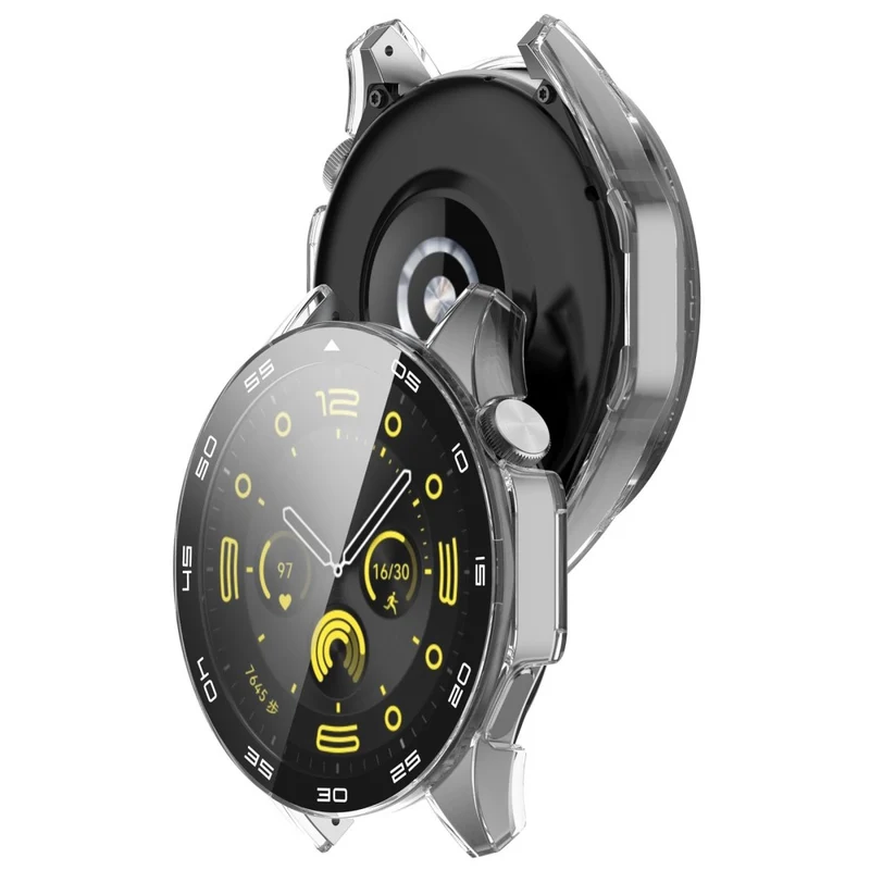 Huawei Watch GT 4 46mm Watch Case Tempered Glass Screen Protector Frame Cover with Dial Plate
