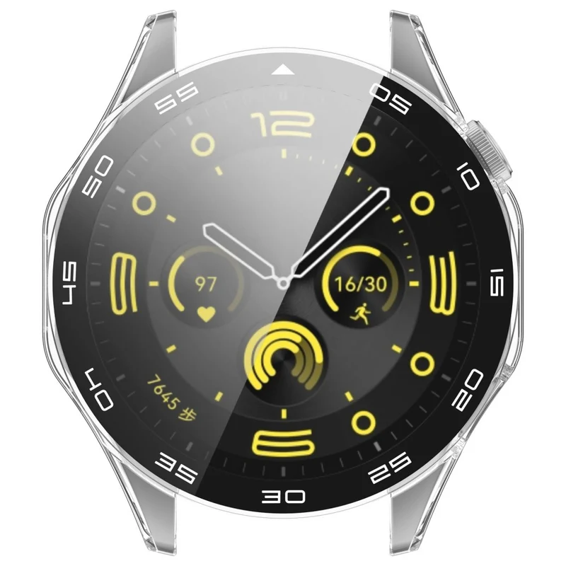 Huawei Watch GT 4 46mm Watch Case Tempered Glass Screen Protector Frame Cover with Dial Plate