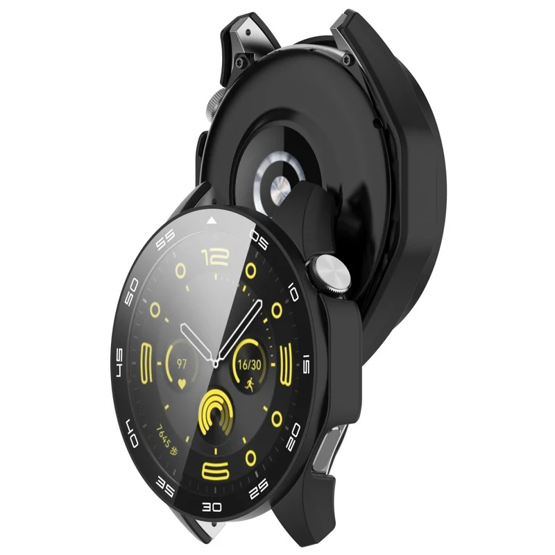 Huawei Watch GT 4 46mm Watch Case Tempered Glass Screen Protector Frame Cover with Dial Plate