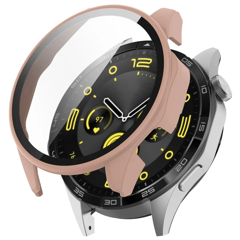 Honor Watch 4 Pro Watch Case Full Coverage Protective Cover with Tempered Glass Screen Film