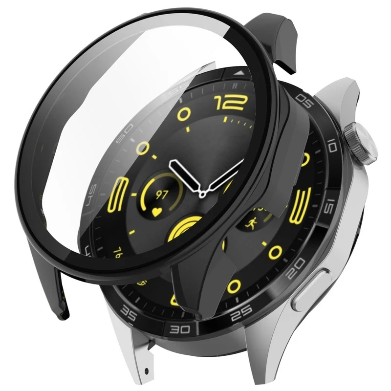 Honor Watch 4 Pro Watch Case Full Coverage Protective Cover with Tempered Glass Screen Film