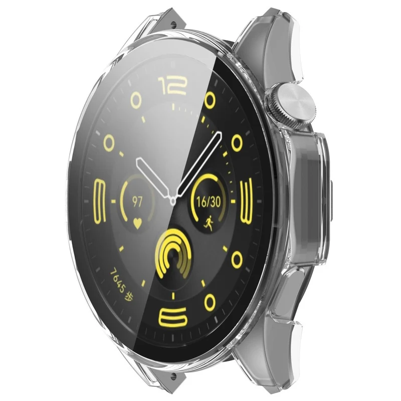 Honor Watch 4 Pro Watch Case Full Coverage Protective Cover with Tempered Glass Screen Film