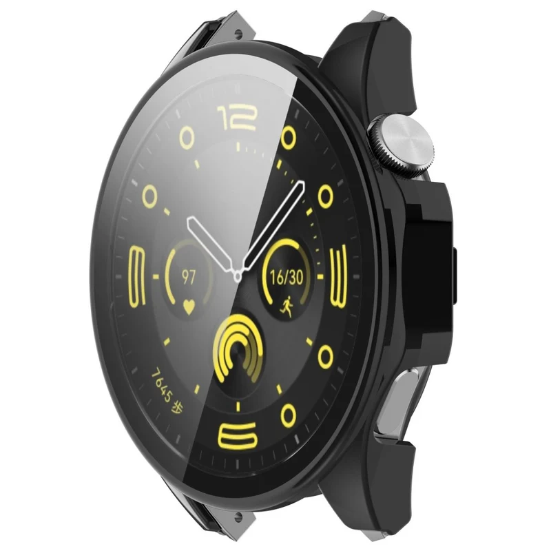 Honor Watch 4 Pro Watch Case Full Coverage Protective Cover with Tempered Glass Screen Film