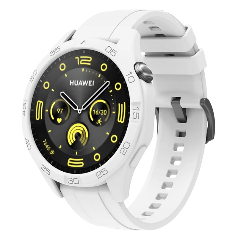 Huawei Watch GT 4 46mm Silicone Strap Watch Band with Watch Case - Baby Blue